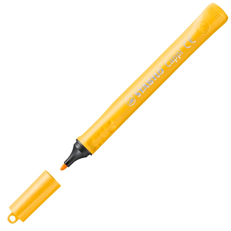 ستابيلو قلم من الألياف مع حلقة غطاء - STABILO Cappi - عبوة مكونة من 24 قلمًا - ألوان متنوعة + حلقتين للغطاء - Image 4